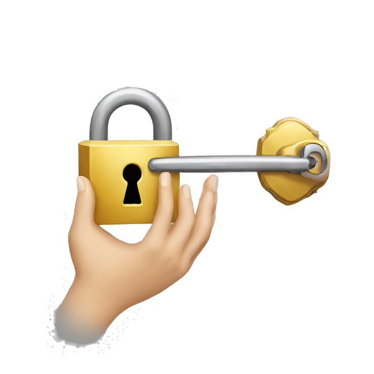 someone unlocking a lock emoji