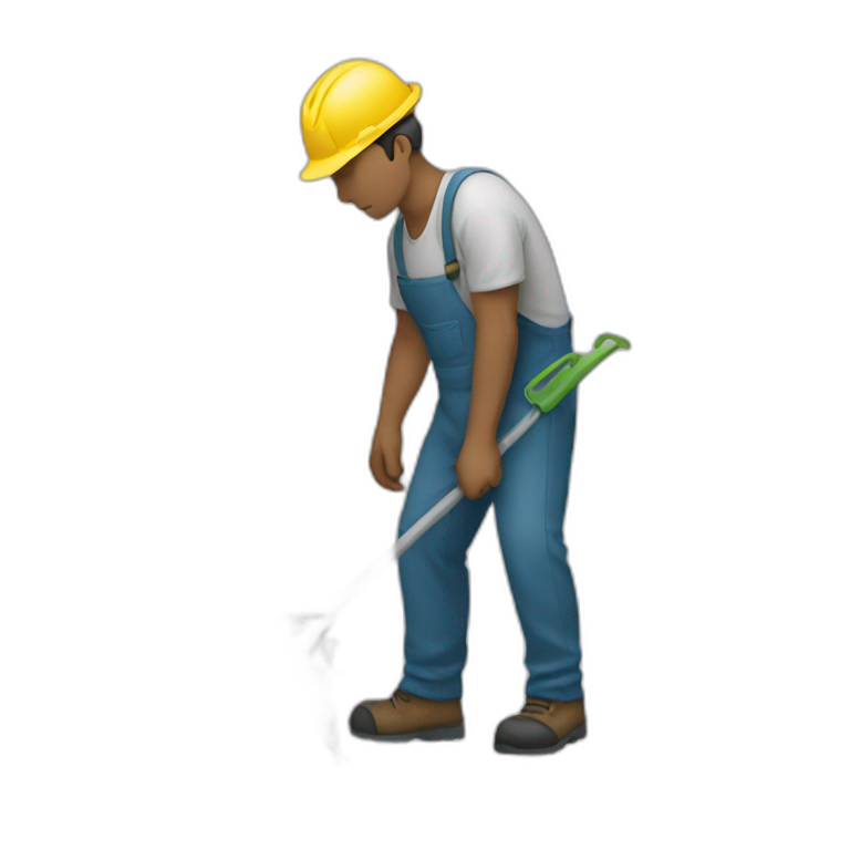 worker weeding emoji