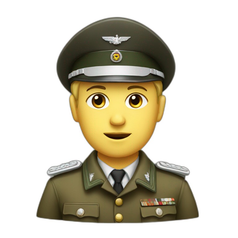 german fascist second world war with military uniform emoji