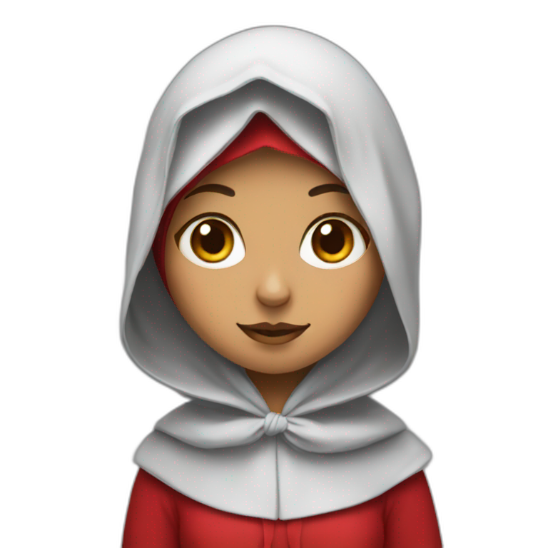 little red riding hood wearing a hijab emoji