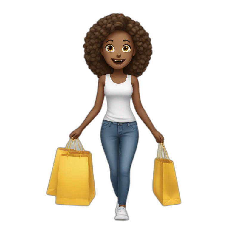 women going for shopping emoji