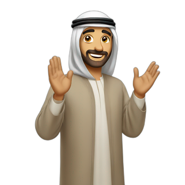 Arab man clapping emoji