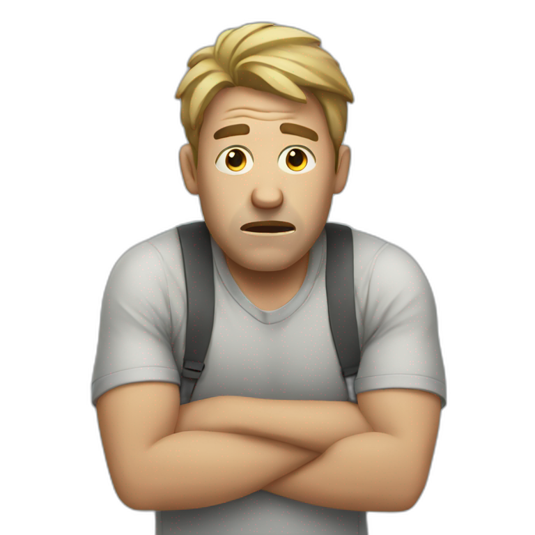 stressed man emoji