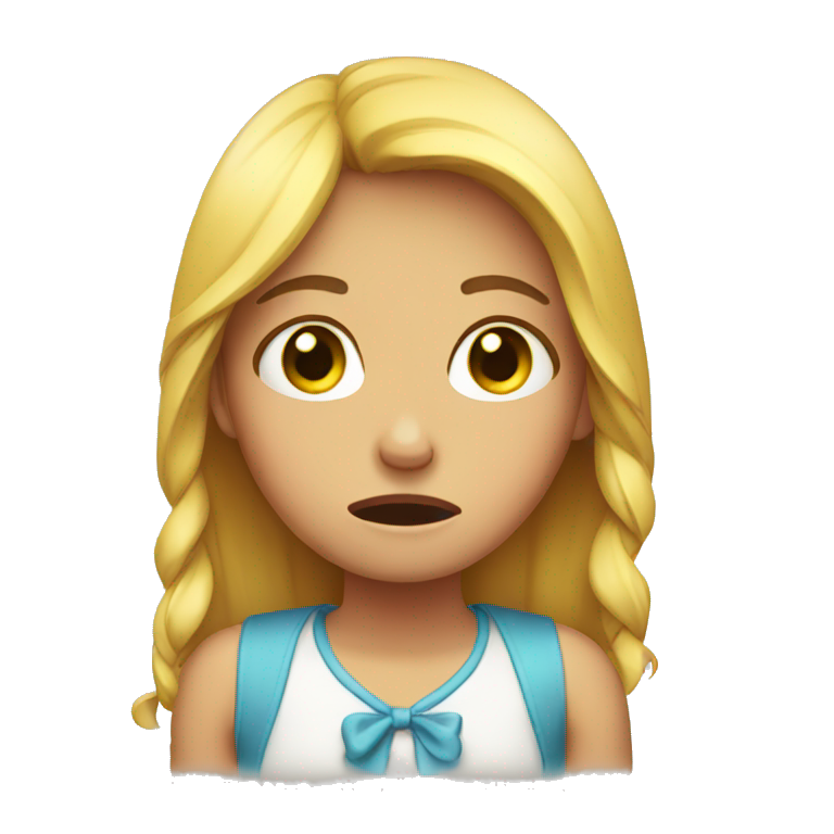 Girl crying emoji
