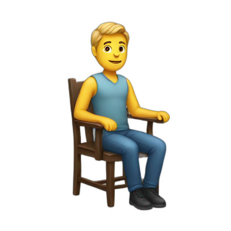 man on a chair emoji