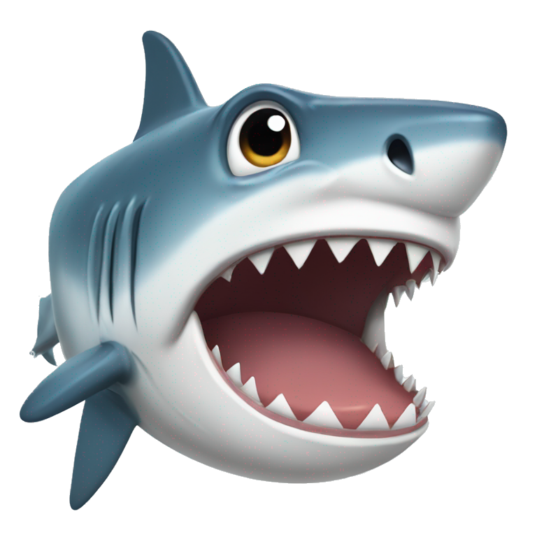 Shark with crying face emoji