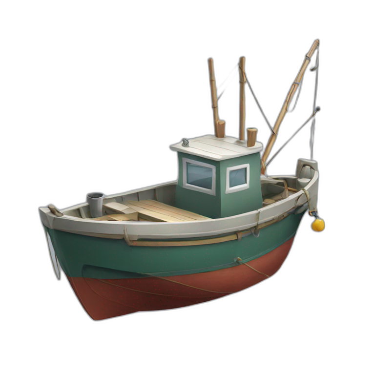 fishing boat with hook emoji