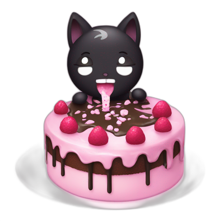 kuromi eating cake emoji