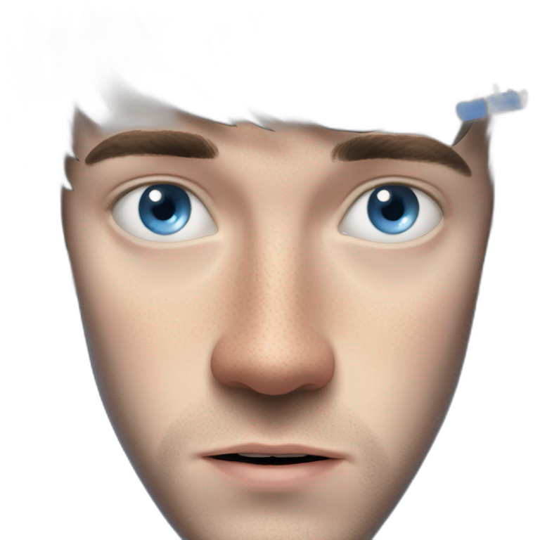 blue-eyed freckled boy portrait emoji