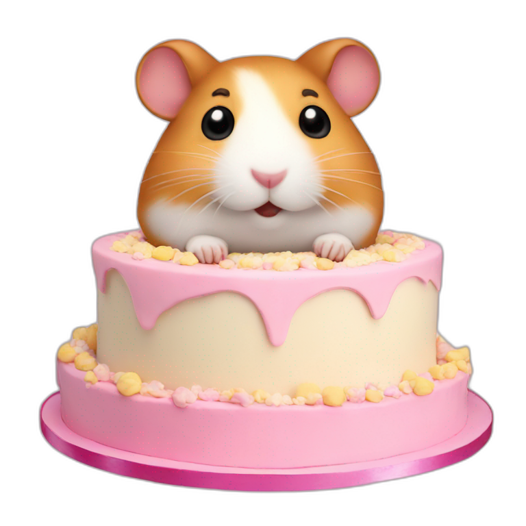 Hamster on the cake emoji