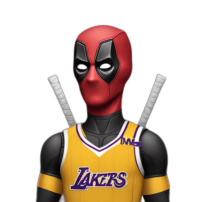 deadpool with yellow lakers jersey emoji