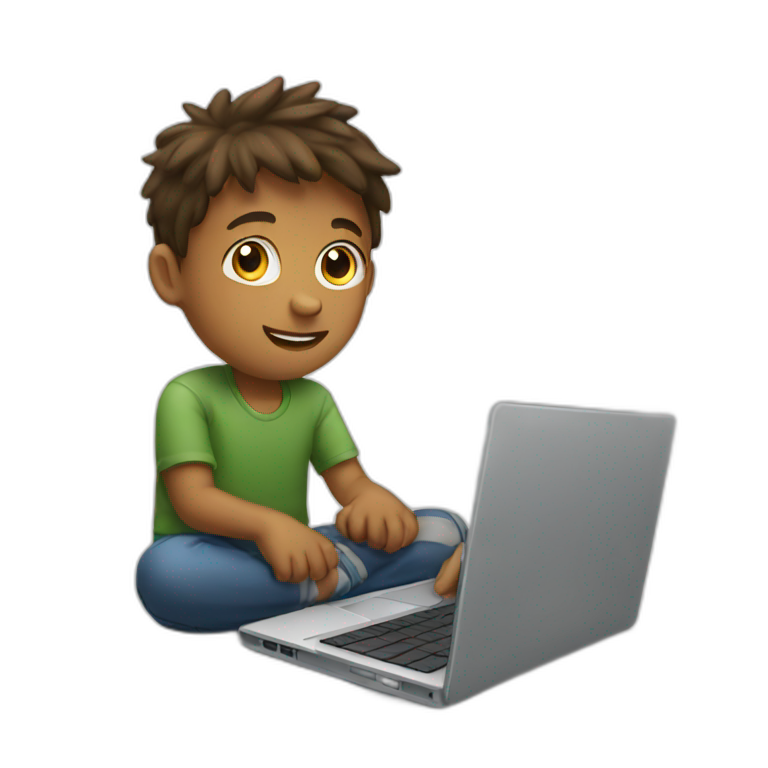 boy with laptop emoji