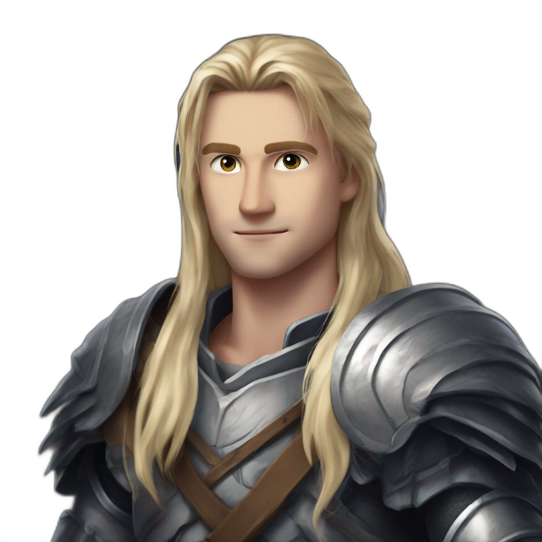 blonde-haired boy in armor emoji