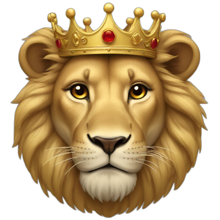 a lion in a crown emoji