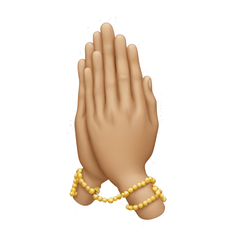Praying hands with beads emoji