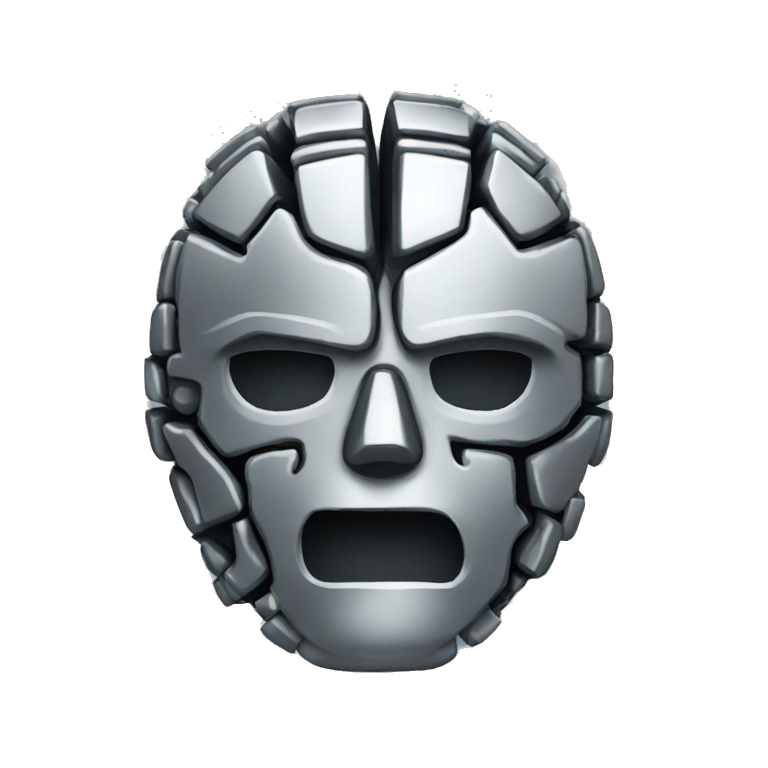 Metal brain icon card emoji