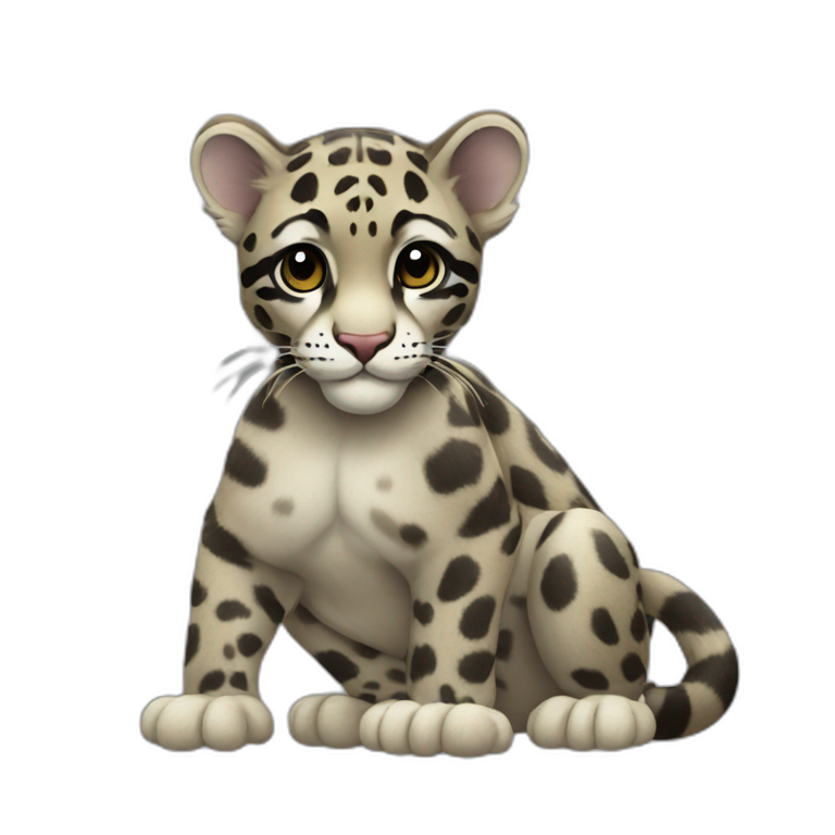 clouded leopard body emoji