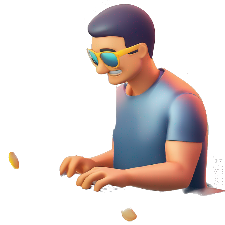 Man at the computer emoji