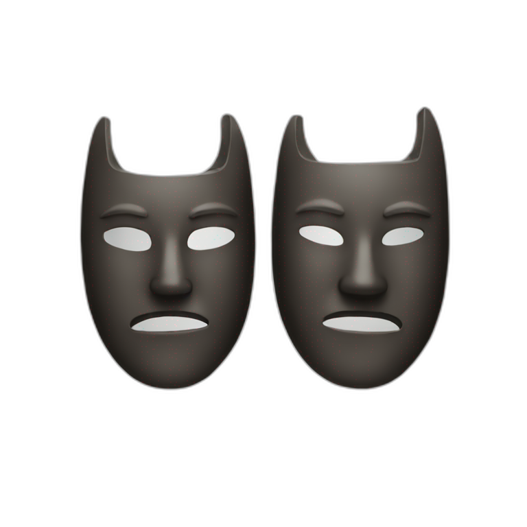 Two masks emoji