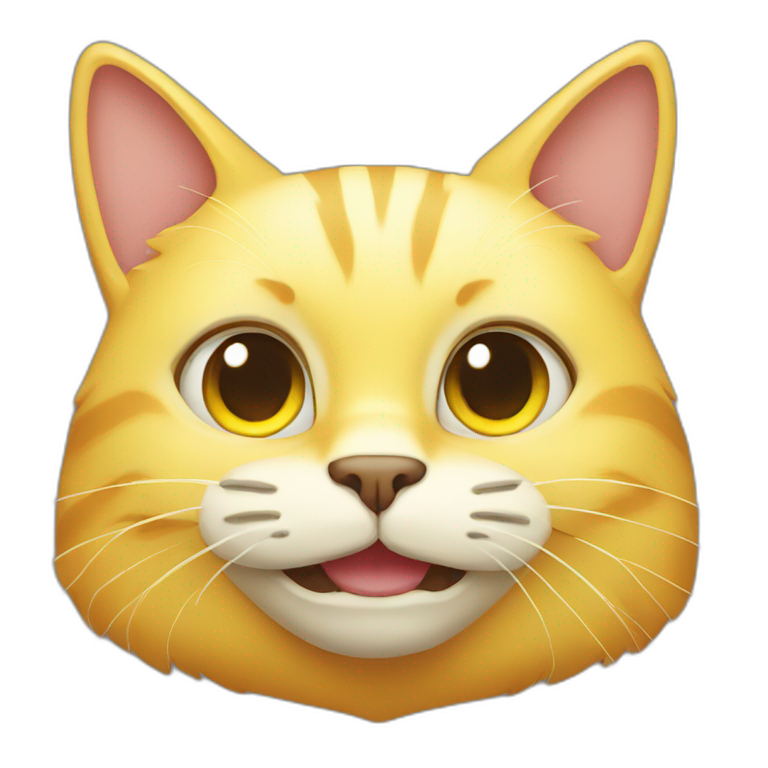 yellow cat head emoji