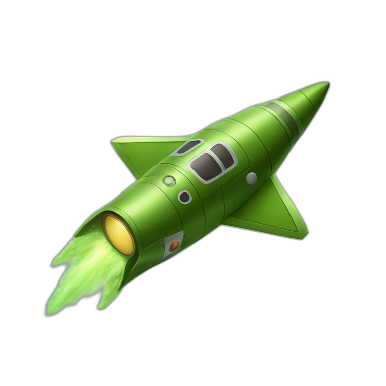 moss-green-rocketship emoji