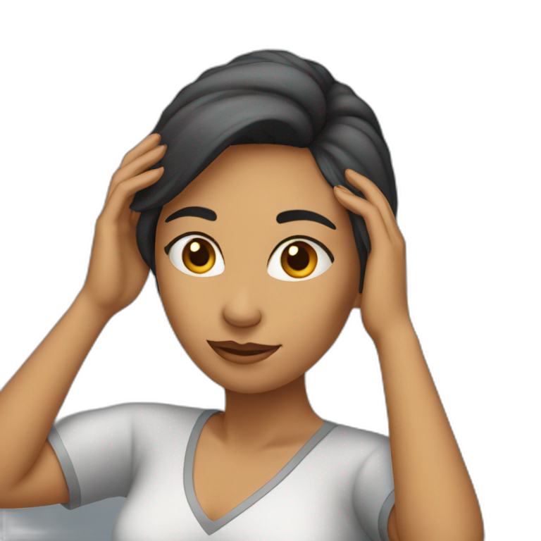 Woman with hand on head  emoji