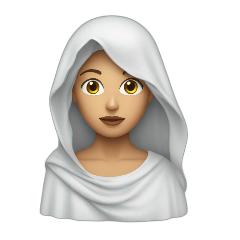 A veiled woman with ronaldo emoji