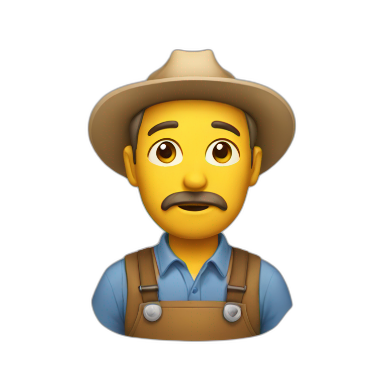 farmer thinking emoji