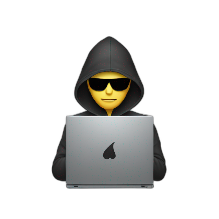 Hacker with laptop emoji