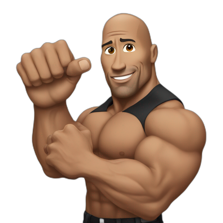 The rock holding blur in his left hand emoji