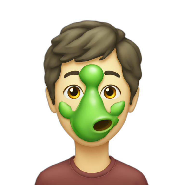 yellow/green nose mucus emoji