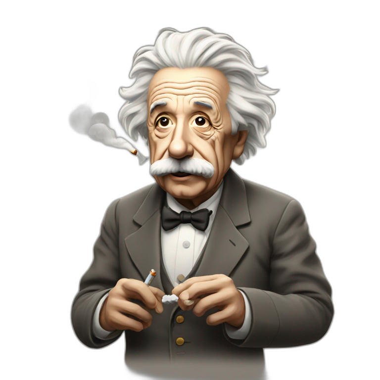 Einstein smoking emoji