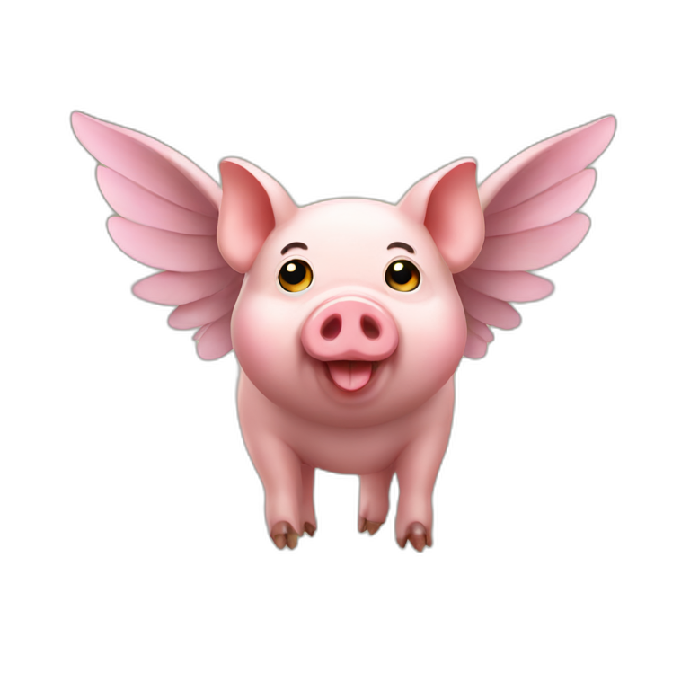 Pig with wings emoji