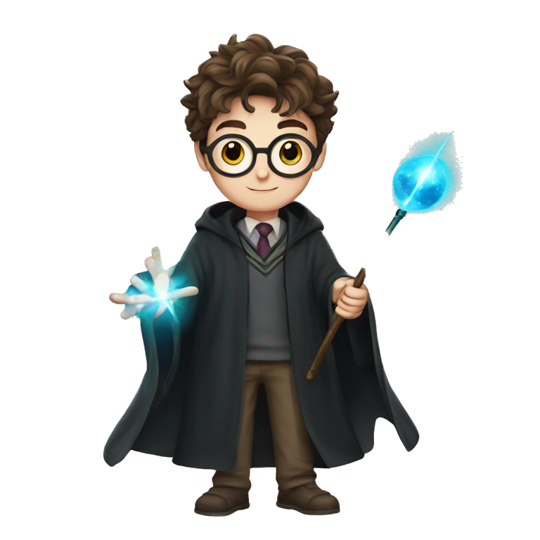 Harry Potter with a magic wand emoji