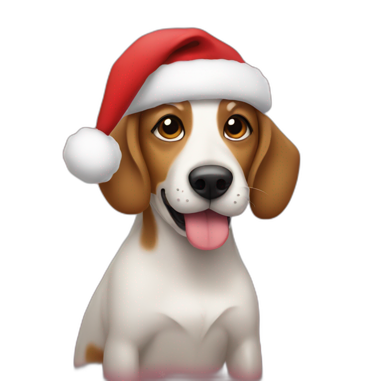 christmas doggie emoji