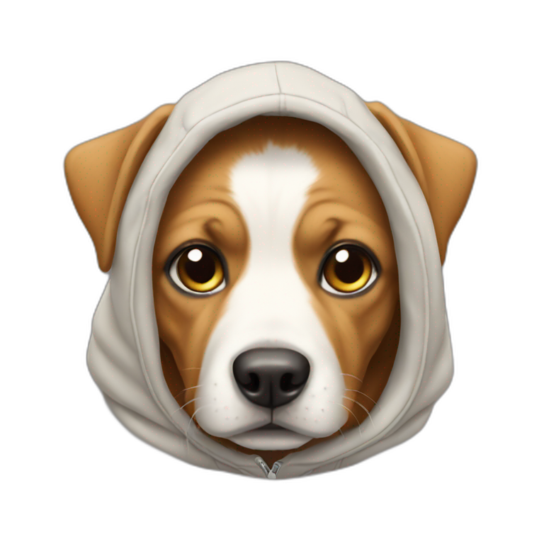 Dog with hoodie  emoji