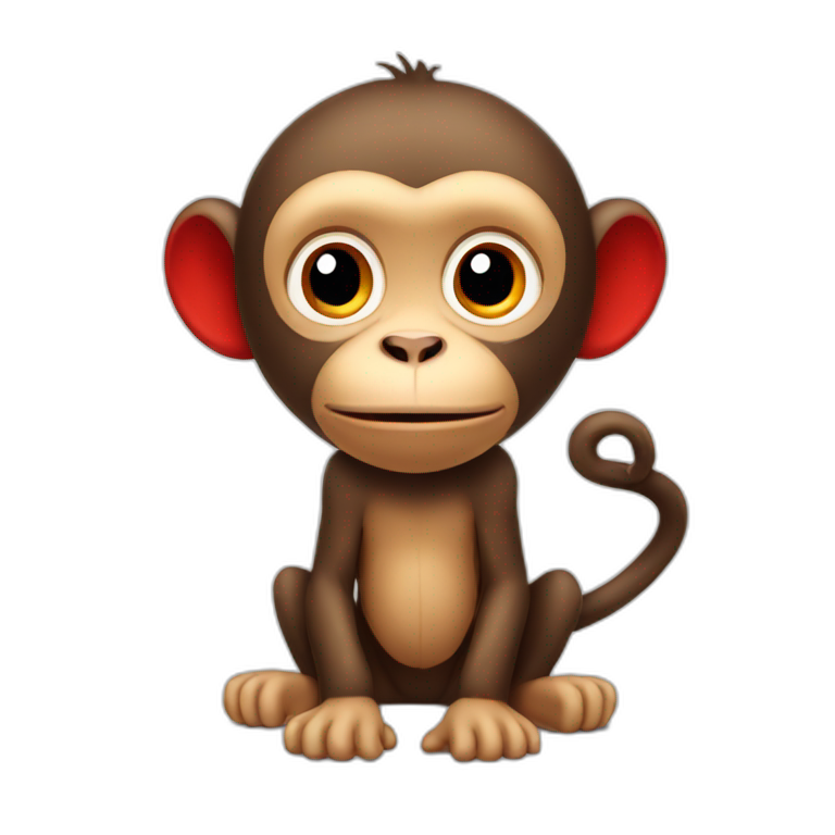 Monkey with red bottom emoji