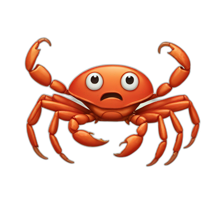 Crab-crazy-crab emoji