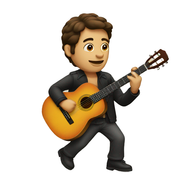 spanish guitar played by a men  emoji