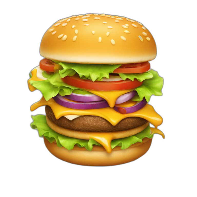 Dracaufeu qui mange un hamburger emoji