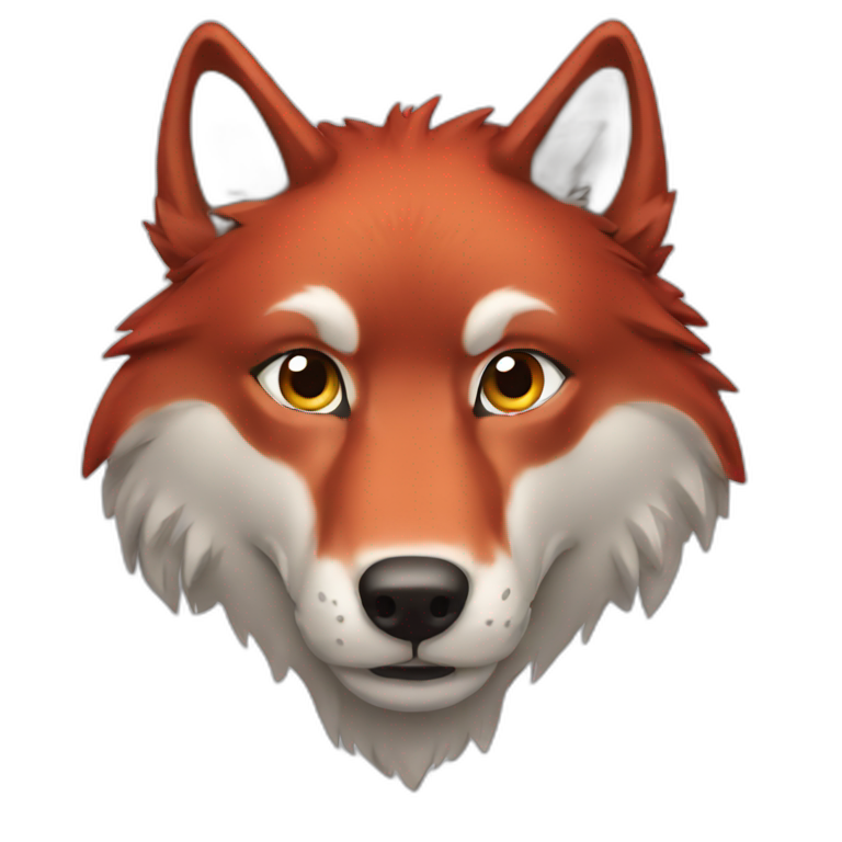 wolf red head emoji
