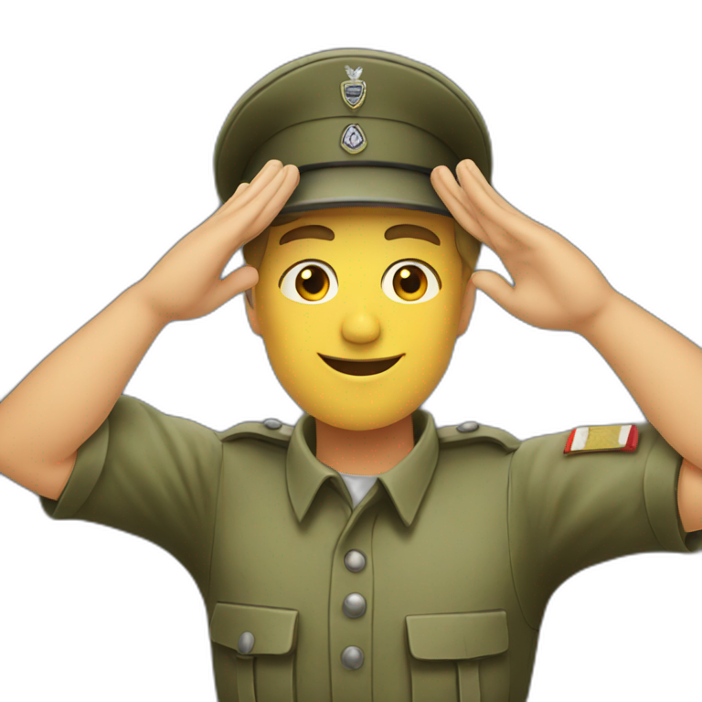 German soldier salute emoji