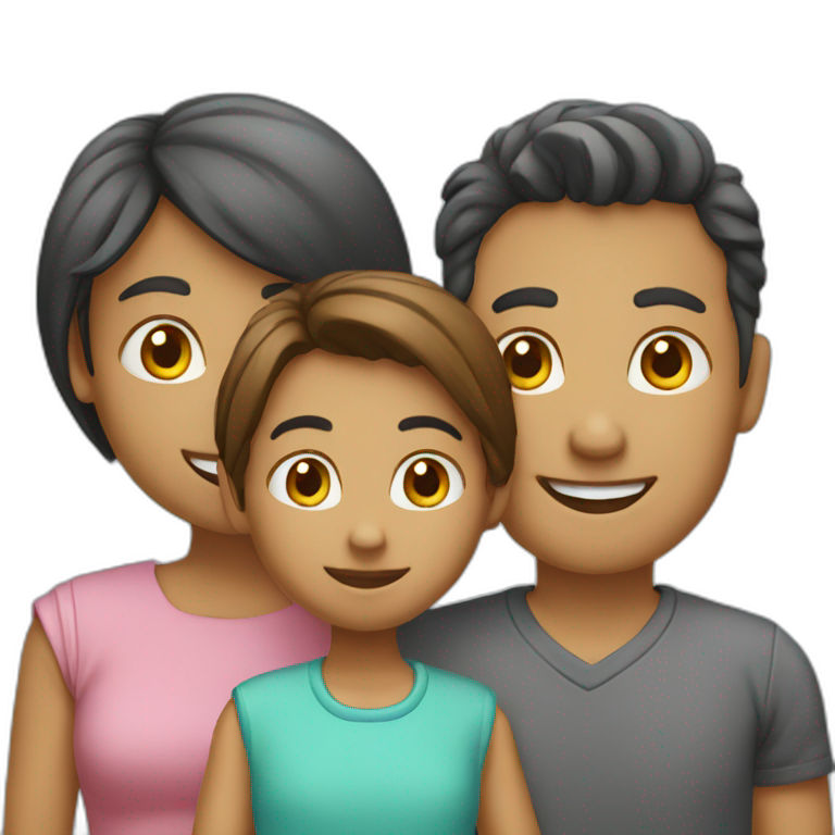 family of 5 persons emoji