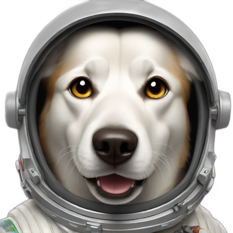 Laika the Russian astronaut dog emoji