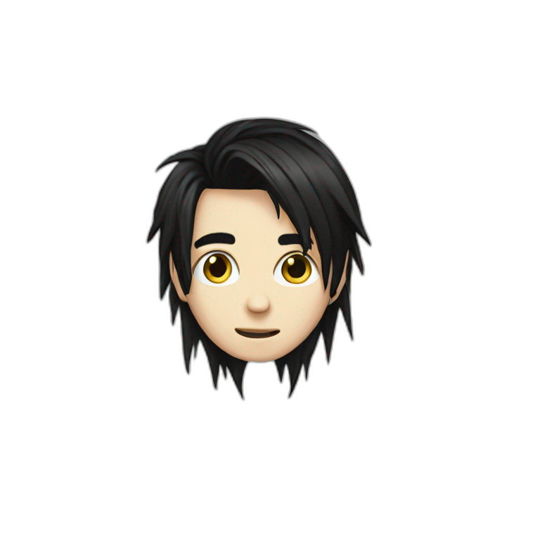 Emo boy longblackhairs emoji