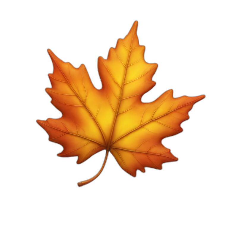 Maple-leaf-autumn-realistic emoji