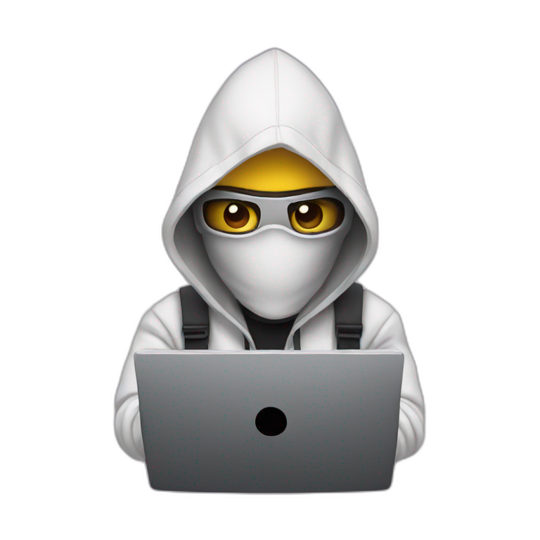 A hacker with a laptop emoji