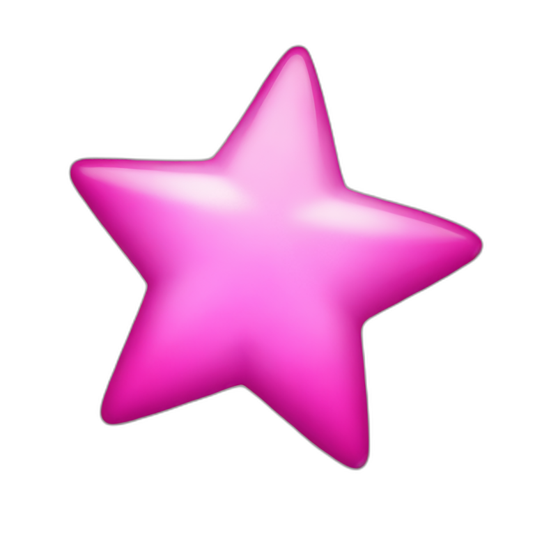 Pink star emoji