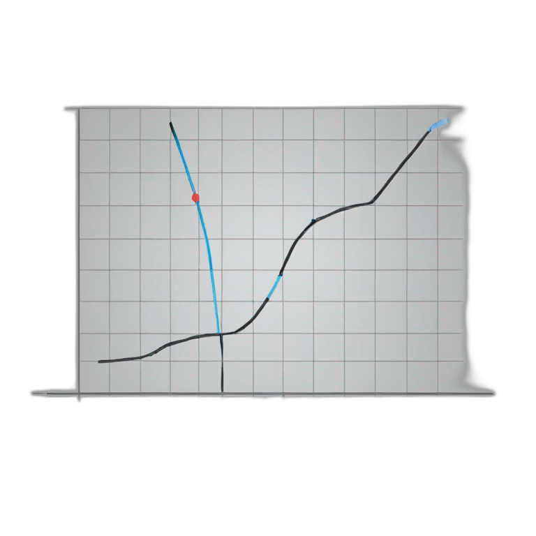 graph made with a hockeystick exponential emoji