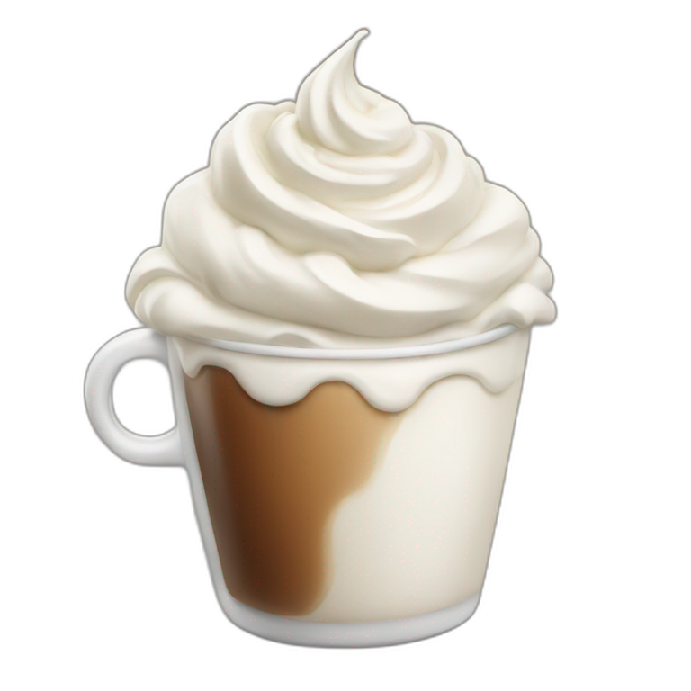 coffee with whipped cream  emoji